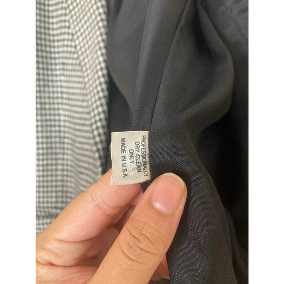 Vintage Dumas wool houndstooth black and white blazer - Picture 6 of 9